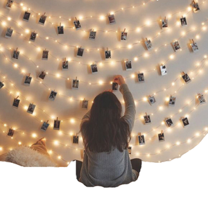 20 LED Copper Photo Clip <b>Light</b> String Garland Indoor IP44 <b>Battery</b> <b>Operated</b> <b>Fairy</b> String <b>Lights</b> for Christmas Decorations - Product Image 1