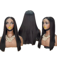 Promoción $62 Letsfly SDD Pelucas de Cabello Humano Virgen Natural Vietnamita HD 5x5 Liso Extremo con Cierre de Encaje de 10-22 Pulgadas al por Mayor