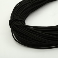 Bande élastique noire en polyester haute élasticité de 1 à 12 mm, couleur unie, pour sacs, en stock chez le fabricant, échantillon en 7 jours, fabriqué en Chine