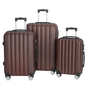 Bayanlar satış siyah Pc valiz takım Abs 6 adet seyahat bagaj seti arabası çantası kolu taşınabilir tekerlekler bavullar