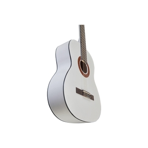 Guitares EKO - CS-10 Guitares classiques blanches avec dessus, dos et côtés stratifiés, et manche et touche de guitare classique - Product Image 4