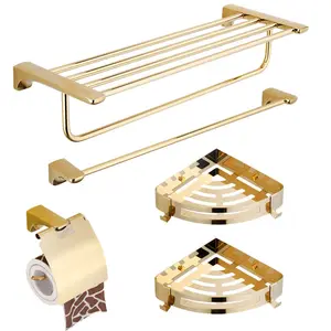 Groothandel Hoge Kwaliteit Gold Badkamer Set Badkamer Accessoire Set