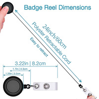 Porte-badge rétractable en gros, porte-carte d'identité double face vertical en PVC transparent