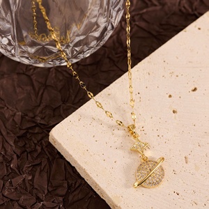 Bijoux <span class=keywords><strong>de</strong></span> mode en acier inoxydable ne se décolore pas élégant collier arc grains <span class=keywords><strong>de</strong></span> <span class=keywords><strong>café</strong></span> petits cubes <span class=keywords><strong>de</strong></span> sucre chaîne <span class=keywords><strong>de</strong></span> clavicule pour les femmes - Product Image 3