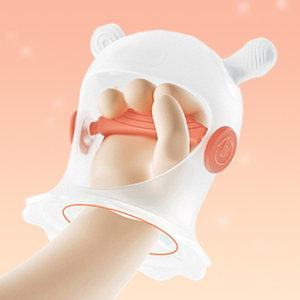 Baby Teether 2022 New Custom Hand Finger Pacifier Newborn Baby Silicon Wrist Teething Teether Relief Mitten For Kids
