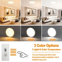 Lampu Panel LED 5CCT Tunable, Lampu Plafon Flush Mount untuk Kamar Tidur, ETL DLC Premium Human Centric PoE Grosir Kustom Garansi 5 Tahun
