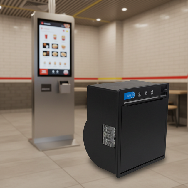 CASHINO EP-380C 3-inch 24V POS Kiosk Embedded Thermal Printer with Auto Cutter 80mm Panel Com Ports for Vending Machine