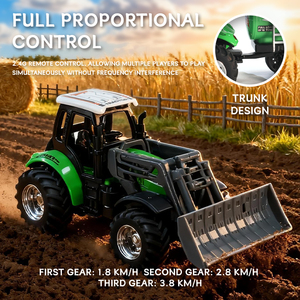 SJY-HG4-330 Tractor RC Agrícola 1:64, Mini Coche RC con Accesorios Delanteros/Traseros, Control por Aplicación 2.4G, Camión Eléctrico de Aleación, Juguete, Regalos de Cumpleaños - Product Image 6