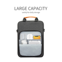 Housse pour ordinateur portable portable multifonctionnelle imperméable en polyester durable de 13 pouces, protection pour tablette de 11 pouces, élégante, bandoulière, sac à bandoulière