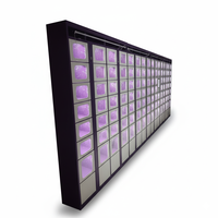 Casier intelligent électronique chauffant pour livraison de repas, armoire de stockage alimentaire transparente, conception durable résistante à la rouille, structure assemblée