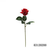 Rose artificielle à tige unique en tissu, fausse fleur de rose pour la décoration de mariage et de la maison