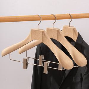 Colgador ecológico de madera de loto de roble de haya, chaqueta de lujo, abrigo, estante para abrigo, sin laca para almacenamiento en armario - Product Image 2