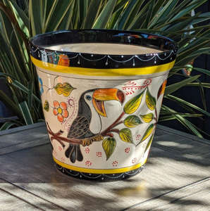 Maceta de Cerámica Mexicana Pintada a Mano - Product Image 5