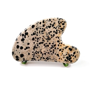 Gua sha-masajeador facial de <span class=keywords><strong>jaspe</strong></span> Dálmata, herramienta de masaje facial Natural - Product Image 1