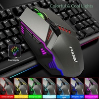 Mouse Metálico para Juegos FVQ3 Esports con Interfaz USB, Soporte Ergonómico, Cableado, Seis Botones, Iluminación RGB; Venta al por Mayor para Cibercafés
