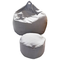 Pouf pliable moderne, repose-pieds ottoman européen imperméable en tissu pour salon, avec housse amovible, pour extérieur