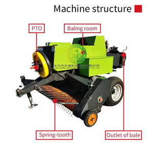 Presse à balles carrées neuve et économique pour tracteur avec boîte de vitesses pour usage agricole, haute productivité, garantie de 2 ans - Product Image 2