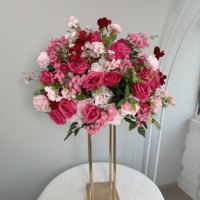 Décoration de mariage, décoration de table, boule de fleurs artificielles violettes, centre de table de mariage, fleurs