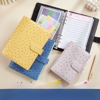 LIUSHUN a6 pu cuir journal 6 anneaux classeur planificateur caisse classeur budget planificateur portefeuille 6 anneaux pour économiser enveloppe