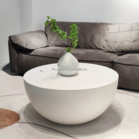 Table basse ronde de luxe moderne convertible en fibre de verre, table d'appoint pour la maison, l'hôtel ou la chambre, pour le thé, meubles de salon