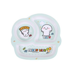 Wuhe Childrens Melamine Plate Set With Spoon 2-4 Years Cute Design For Kids Mealtime - Product Image 3