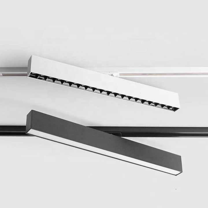 Modern LED Track Light Mounted Ceiling Lamp COB AC85-265V Linear ...