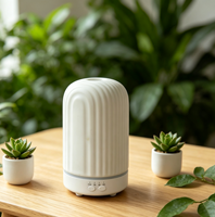 Humidificateur d'air ultrasonique alimenté par USB, diffuseur d'arômes en céramique, diffuseur d'huiles essentielles de 200 ml avec lumière LED