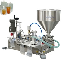 Machine de remplissage semi-automatique de précision ±0,5 % pour sachets souples (huile, jus, mayonnaise) pour l'emballage alimentaire et des boissons
