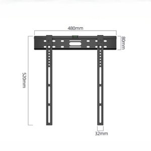 Support mural simple pour téléviseur Support <span class=keywords><strong>TV</strong></span> fixe solide et facile à assembler Support <span class=keywords><strong>TV</strong></span> pour bureau à domicile - Product Image 2