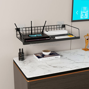 Soporte WIFI montado en la pared debajo del escritorio bandeja de gestión de cables sin taladro gestión de cables - Product Image 3