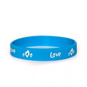 Custom Printed Silicone Wristband Love Logo Colored <b>Bracelet</b> for <b>Couples</b> Valentine's Day Promotions Other Events Wristband - Product Image 5