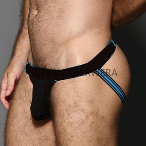 Jock Straps imprimés pour hommes noirs gay personnalisés livraison directe Jockstrap pour hommes noirs <span class=keywords><strong>sous</strong></span>-vêtements sexy Photos Usine de <span class=keywords><strong>sous</strong></span>-vêtements Oem - Product Image 5