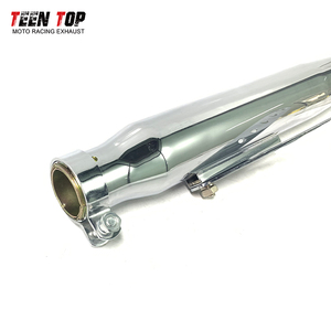<span class=keywords><strong>Silencieux</strong></span> d'échappement universel de moto Chrome Niveau 8 <span class=keywords><strong>Silencieux</strong></span> rétro pour <span class=keywords><strong>Harley</strong></span> <span class=keywords><strong>Davidson</strong></span> Cafe Racer <span class=keywords><strong>Silencieux</strong></span> - Product Image 5