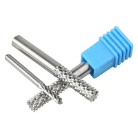 Fresa de carburo sólido sin recubrimiento HRC55, cuchilla de fresado de 3.175 mm, broca de router CNC para fresado de PCB, fibra de carbono y fibra de vidrio