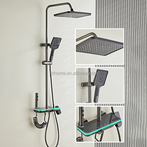 Clé de piano <span class=keywords><strong>cascade</strong></span> affichage numérique douches intelligentes 4 fonctions robinets de bain et de douche Kit de système de douche - Product Image 6