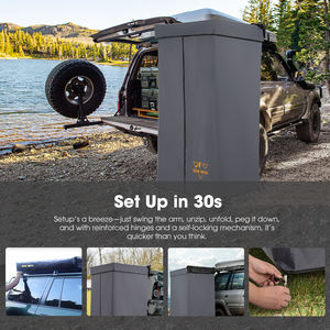 SAN HIMA <strong>Portable</strong> 90&deg; Adjustable Camping Shower Tent Awning Car Side Shower Tent Toilet Bathing Tent Built-in <strong>LED</strong> <strong>Strip</strong> <strong>Light</strong> - Product Image 5