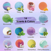 Bombe de bain personnalisée OEM 12 pièces 100% boule de bain colorée naturelle bombe de sel Fizzi bombe de bain 3d à vendre