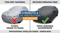 Housse de voiture en polyester argenté 150D, protection contre les intempéries, anti-UV, anti-poussière, pare-soleil pour berline, SUV, pick-up