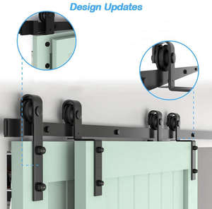 Usine directe ensemble robuste maison armoire Double glissière <span class=keywords><strong>porte</strong></span> de grange matériel rouleau engrenage <span class=keywords><strong>placard</strong></span> Kit - Product Image 6