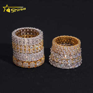 Fijne Sieraden 925 Sterling Zilveren Moissanite Eternity Ring Hoge Kwaliteit Custom Missanite Ringen Vrouwen Verloving Trouwringen - Product Image 3