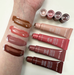 Bán buôn biểu tượng tùy chỉnh trang điểm dưỡng ẩm Lip Stain Son dưỡng Son môi 8 màu Vegan nhãn hiệu riêng Donut Lip Gloss - Product Image 2