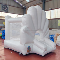 Location de château gonflable blanc pour fêtes, PVC 0,55 mm, haute qualité