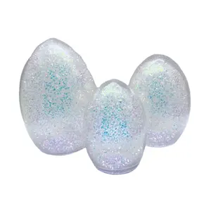 LED 유리 장식품-부활절 조명 Glittered 유리 계란 테이블 장식