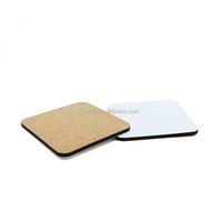 Ücretsiz örnek fabrika toptan en kaliteli kare 9cm boş süblimasyon Mdf ahşap mantar Coaster