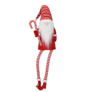 Candy Stripe Knit Cane Holder Kabouter Gnome <b>Winter</b> <b>Decoration</b> in Living Room Shelf Ready to Ship - Product Image 1