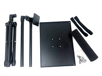 Trípode Estable para Proyector con Soporte Adicional para Teléfono, Soporte de Piso para Laptop de Metal Resistente, Altura Ajustable para Escenario/DJ
