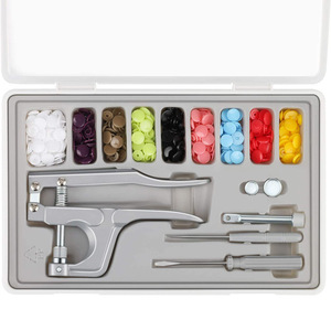 May crafting 9 màu sắc 100 bộ T5 nhựa Snap nút + công cụ màu xám hộp nhựa ẩn nút bấm kìm - Product Image 1