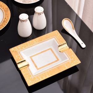 Service de table de luxe pour la maison, coffret cadeau, bord doré, style Europe occidentale, salon, porcelaine fine, promotionnel, 6 personnes - Product Image 3