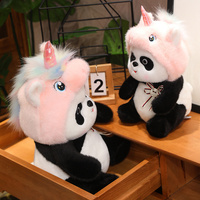 Venta al por mayor Kwaii Transformado Suave Panda Unicornio Juguetes de Peluche Animal de Peluche Regalos