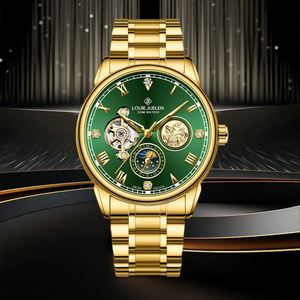 นาฬิกาข้อมือผู้ชายระบบออโตเมติก ยอดนิยม ดีไซน์หรูหรา แสดงผลแบบเรืองแสง กันน้ำ ขนาด 41 มม. ตัวเรือนสแตนเลสคุณภาพสูง หนา 13 มม. - Product Image 2